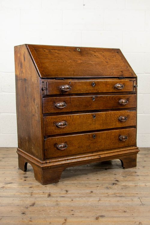 fig 1. Antique 18th Century Oak Bureau