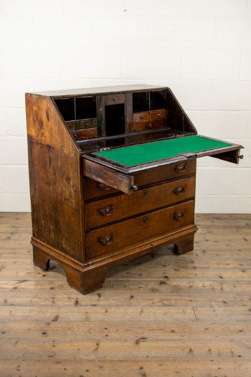 fig 2. Antique 18th Century Oak Bureau