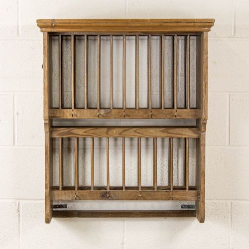 Rustic Antique Pine Plate Rack