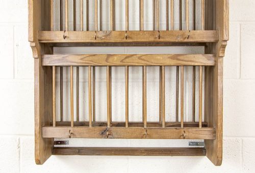 fig 1. Rustic Antique Pine Plate Rack