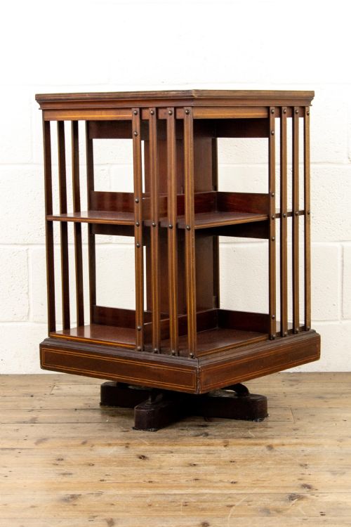 fig 1. Edwardian Mahogany Revolving Bookcase