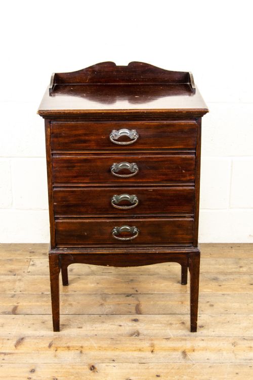 fig 1. Small Edwardian Four Drawer Music Chest