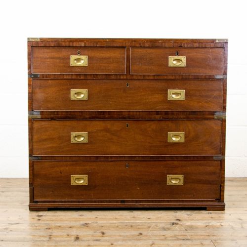 Antique Mahogany Campaign Chest