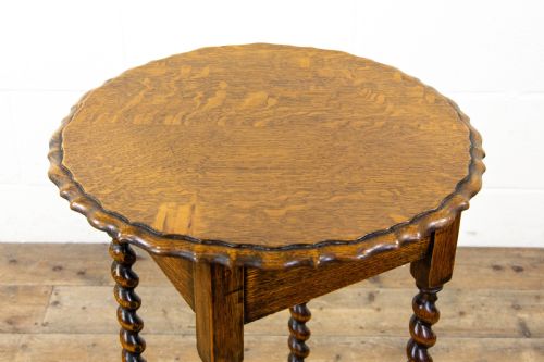 fig 2. Antique Oak Barley Twist Side Table