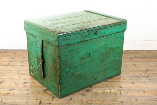 fig 1. Antique Painted Captain’s Sea Chest