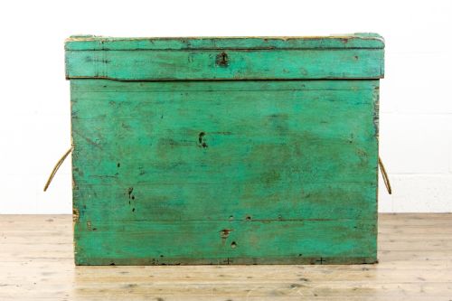 fig 2. Antique Painted Captain’s Sea Chest