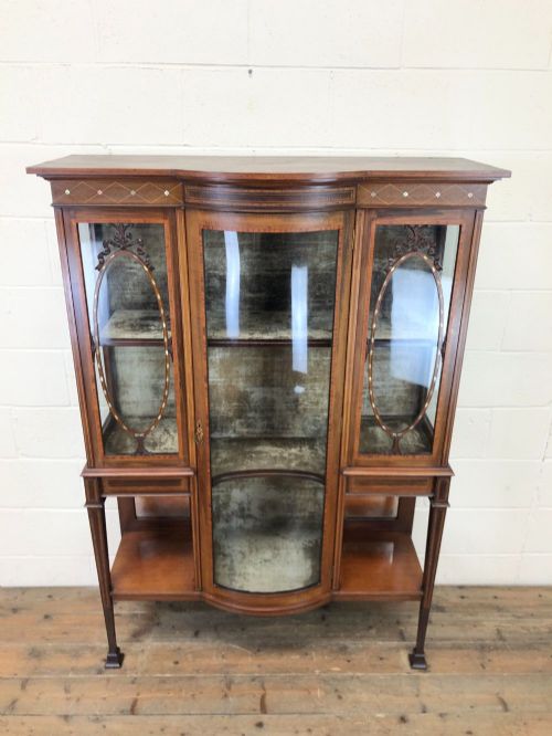 fig 1. Antique Glazed Shelving Unit
