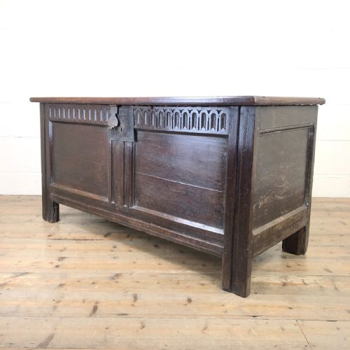 fig 2. Antique 18th Century Oak Coffer