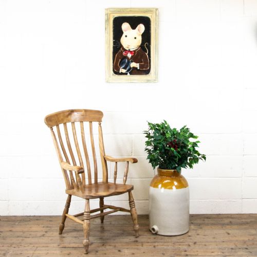 fig 1. Antique Farmhouse Kitchen Armchair
