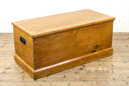 fig 1. Antique Pine Trunk or Blanket Box