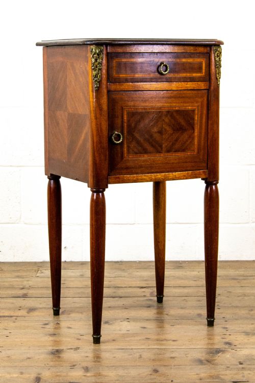 fig 1. Antique Mahogany Inlaid Side Cabinet