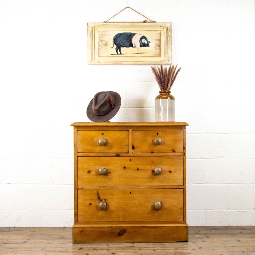 fig 1. Victorian Pine Chest of Drawers