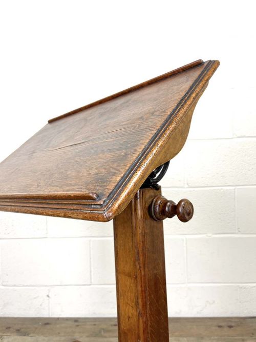 fig 2. ANTIQUE OAK READING TABLE OR STAND