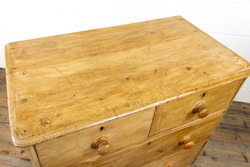 fig 2. Rustic Antique Pine Chest of Drawers
