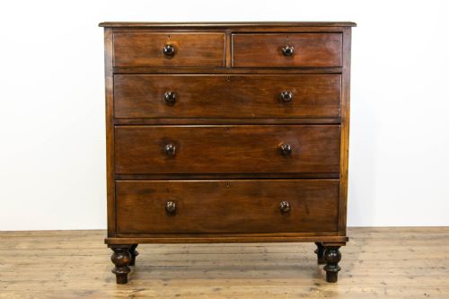 fig 1. Large Antique Mahogany Chest of Drawers