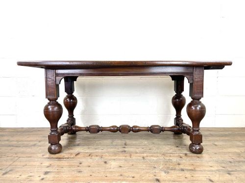 Antique 19th Century Country Oak Dining Table