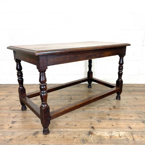 fig 1. 19th Century Antique Oak Occasional Table