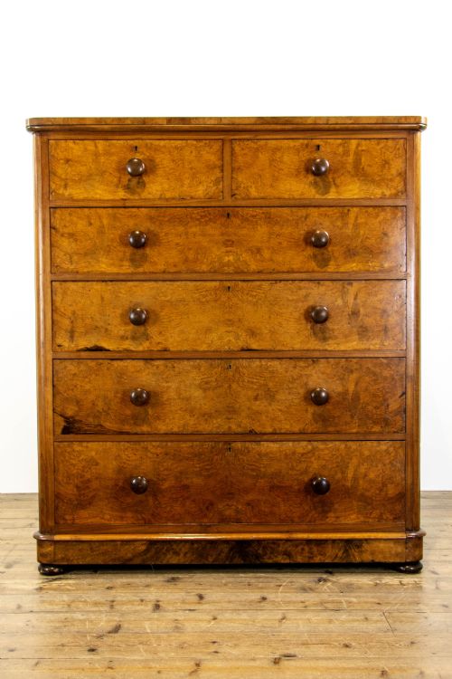 fig 1. Large Victorian Walnut Chest of Drawers