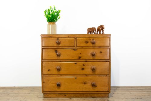 fig 1. Antique Pine Chest of Drawers