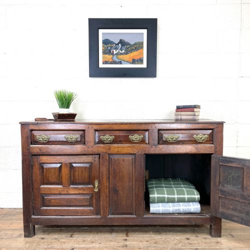 fig 1. Antique Welsh Oak Dresser Base