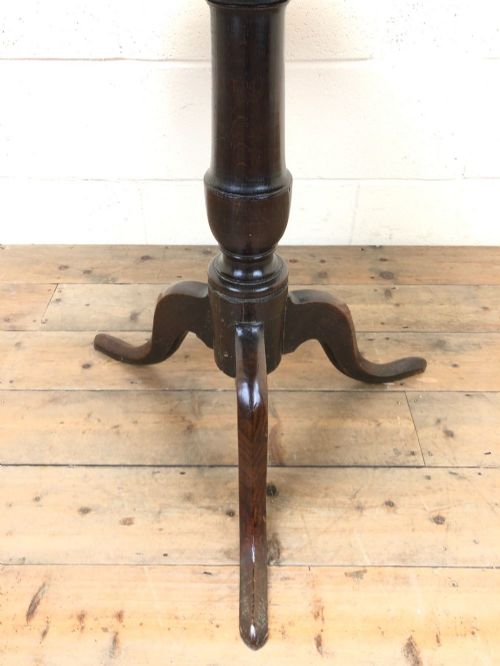 fig 1. Antique Oak Georgian Tilt Top Table