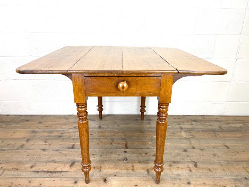 fig 2. Antique Victorian Oak Drop-Leaf Table