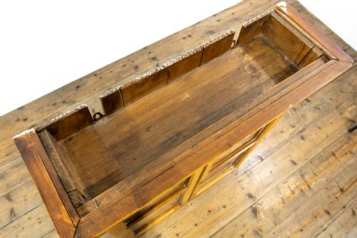 fig 2. Antique Pine Glazed Two Door Wall Cabinet