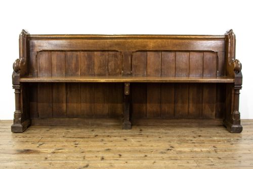 fig 1. 19th Century Antique Oak Pew