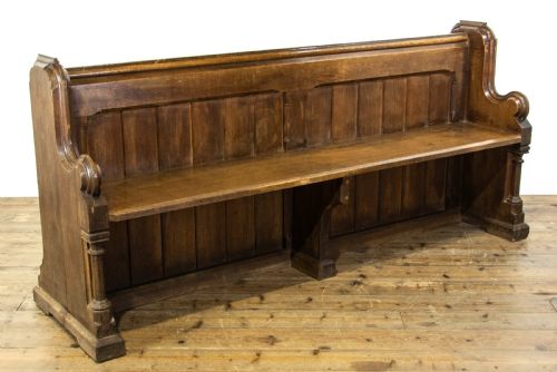 fig 2. 19th Century Antique Oak Pew