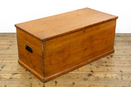 fig 2. Antique Pine Trunk with Carry Handles
