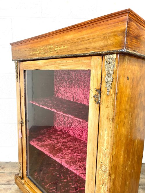fig 1. Antique Victorian Walnut Pier Cabinet