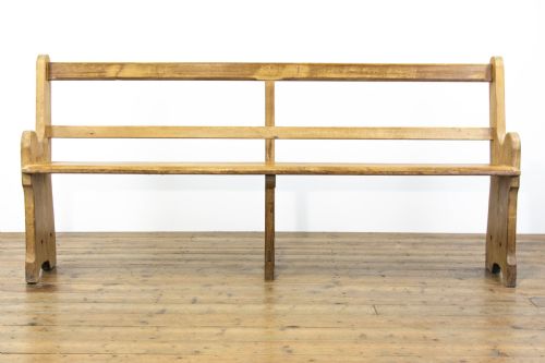 fig 1. Rustic Antique Pine Pew Bench