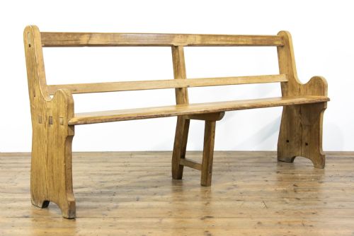 fig 2. Rustic Antique Pine Pew Bench