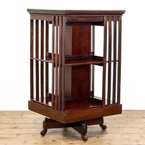 Antique Edwardian Mahogany Revolving Bookcase