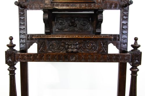 fig 2. Late Victorian Carved Oak Hall Stand