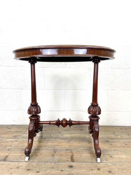 fig 2. Antique Victorian Mahogany Oval Side Table