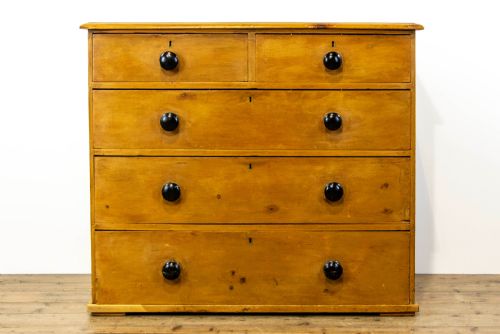 fig 1. Antique Pine Chest of Drawers