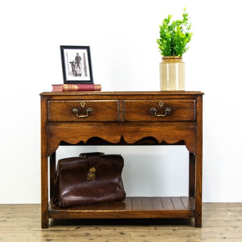 fig 1. Antique Oak Sideboard with Drawers