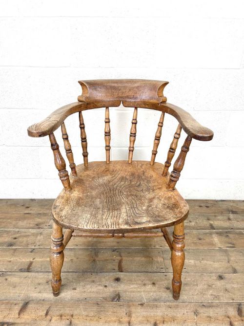 fig 2. Antique Elm Captain's Chair