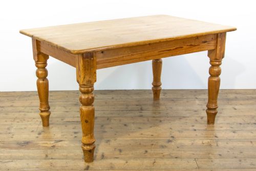 fig 1. Antique Pine Farmhouse Kitchen Table
