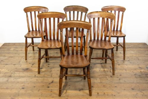 fig 1. Set of Six Farmhouse Kitchen Chairs
