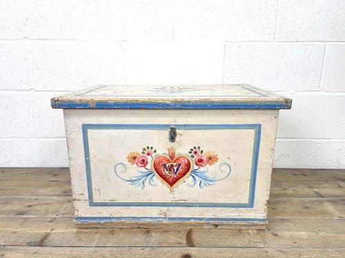 fig 1. Antique Floral Painted Chest
