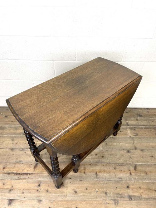 fig 1. Antique Barley Twist Gate Leg Table