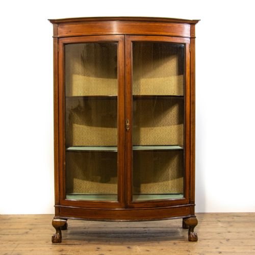 Edwardian Mahogany Inlaid Glass Display Cabinet
