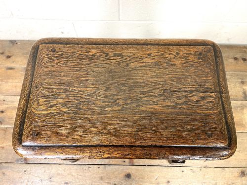 fig 1. Early 20th Century Antique Oak Joint Stool