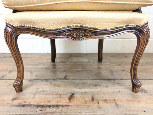 fig 2. Pair of Upholstered French Cane Chairs