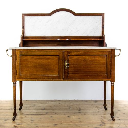 Antique Mahogany Washstand with Marble Top