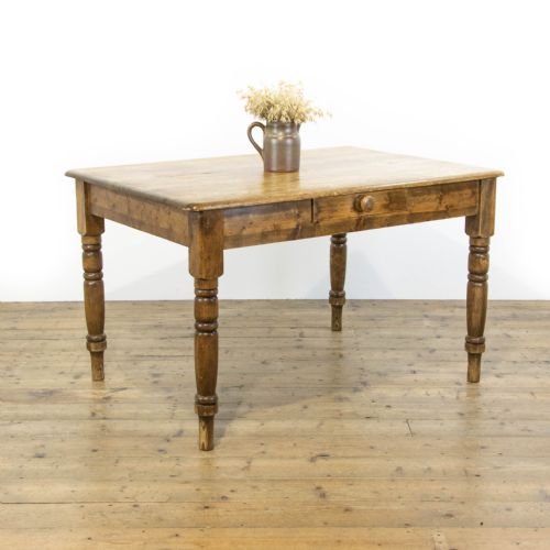 Victorian Antique Pine Farmhouse Kitchen Table