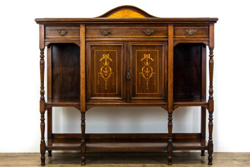 Edwardian Mahogany Marquetry Side Cabinet