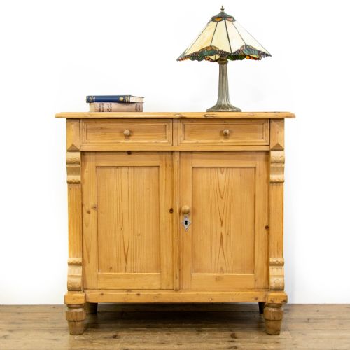 Antique Pine Two Door Cupboard